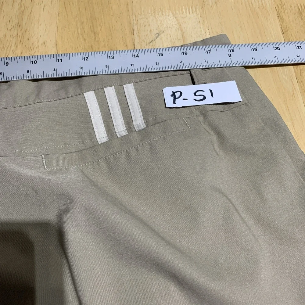Adidas‎ Pants Mens 38X31 Beige Climalite Flat Front Pockets Performance Golf